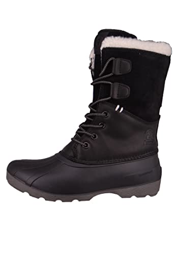 Kamik W Simona Schwarz - Wasserdichter Warmer Damen Leder Winterstiefel, Größe EU 41 - Farbe Black