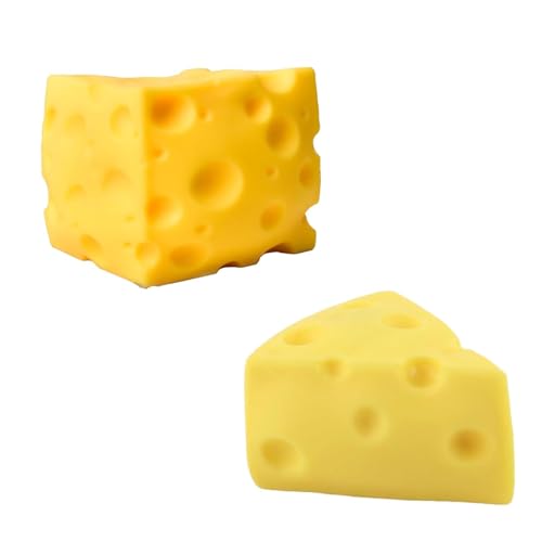 Image of 2Pcs Cheese Squishy, Taba Squishy, Dumpling Squishy-Stretchy Food-Shaped Sensory (Green)