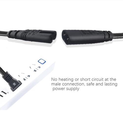 Câble IEC320 C8 à 2X C7 double alimentation pour écrans et consoles - 2