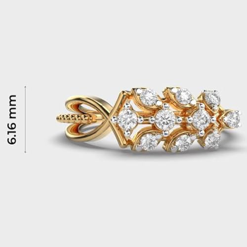 Bague en argent 925 moissanite qui ne ternit pas or rose - 3