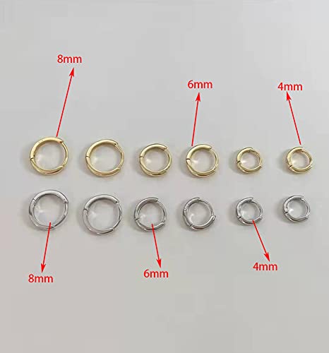 Minimalist Tiny Small Hoop Earrings for Women Girls 925 Sterling Silver Gold Plated Polished Mini Huggie Hoops Cartilage Cuff Helix Thin Wrap Hypoallergenic Simple Jewelry (20g/6mm Silver)4