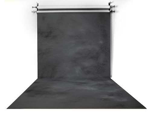 Fondart - Telón de Fondo para Fotografía y Video, Fondo Fotográfico Profesional, Abstracto Negro mas Blanco Reversible, 296x505 cm