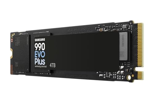 Image of Samsung Internal SSD 990 EVO Plus, NVMe 2.0 PCIe 4.0 x 4 /5.0x2, 4TB, Read Speed up to 7250MB /s, Ideal for Gaming and Office, MZ-V9S4T0BW