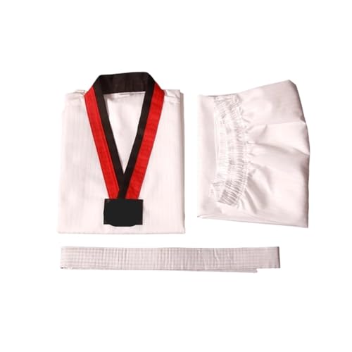 Trajes De Judo Trajes de Judo, traje Taekwondo for hombres y mujeres, Karate algodón poliéster, uniformes blancos, conjunto trajes(120cm)