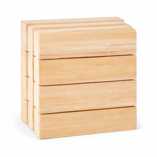 Oojami DIY Unfinished Small Pallet Wood Sign - 6 Pack Square Wood Panels for Crafts, Painting, Engraving & Home Decor Rustic Wooden Signs for DIY Art Projects - 6.25 x 6.25 Inches