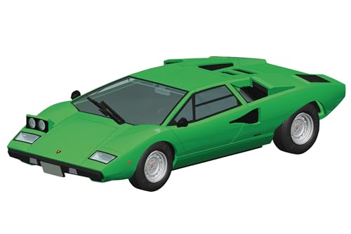 Lamborghini Countach LP400 Green Aoshima 1/32 le cadeau idéal pour amateur de modélisme