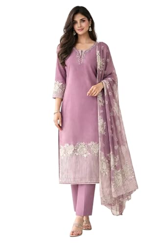 Image of FABNEX Kurta Set for Women | Stylish Cotton Printed Kurti Pant Set | Indo-Western Casual & Festive Kurta Set for Women (K-220-21)