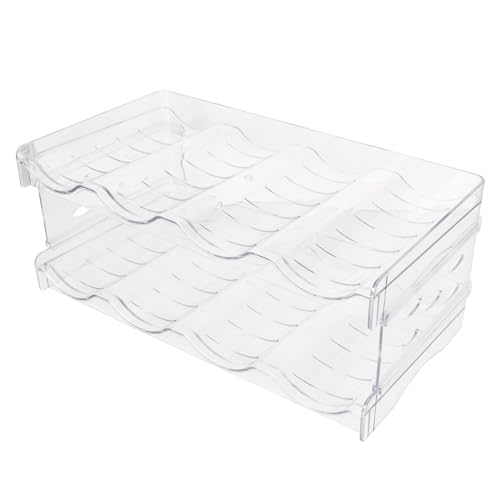 2pcs Botellero Vino Apilable -Organizador de Botellas Práctico y Versátil para 8 Botellas, Mueble Botellero para Nevera y Encimera,Cocina y Oficina, Botellero Frigorifico Diseño Elegante y Compacto