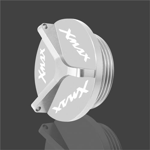 �ی�A�N�Z�T���[ �I�[�g�o�C CNC �G���W���I�C���t�B���^�[�L���b�v�I�C���h�����v���O�{���g�l�W�J�o�[ �ɓK�����郄�}�n XMAX400 XMAX250 XMAX300 250 2017-2025(Silver)