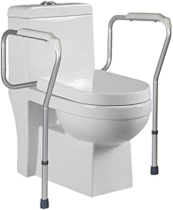 HTTDD Toilet Frames for The Elderly, Bathroom Accessories Toilet Safety Rails Adjustable Toilet Frame Rack Anti-Slip Shower Grab Bar Handrail for for Elders Pregnant
