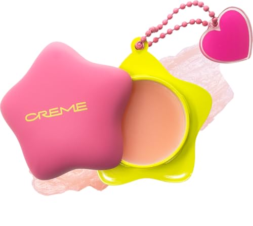 The Crme Shop Plush Pout Lip Butter Lip Balm Key Chain Charm | Korean Formula with Peptides and Squalane to Instantly Hydrate Nourish Moisturize and Soften Dry Lips- Original