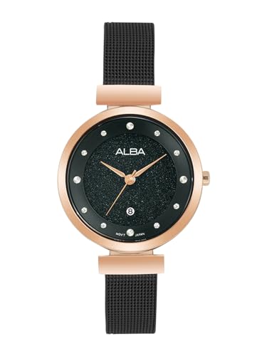 Alba Stainless Steel Women Analog Wristwatch Ah7Bz8X1, Black Dial, Black Band (B0CD848QCN) Amazon Price History, Amazon Price Tracker