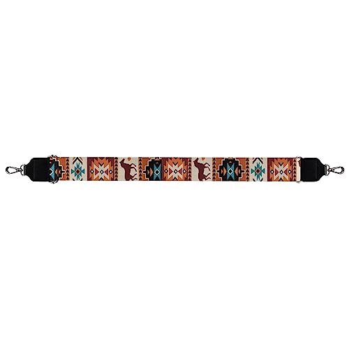 Image of Wide Bag Straps Replacement Crossbody Aztec Horse Guitar Straps for Handbags /Purses /Messenger /Duffel Bags Backpack Straps Replacement Adjustable Length from 30 inch to 50.3 inch