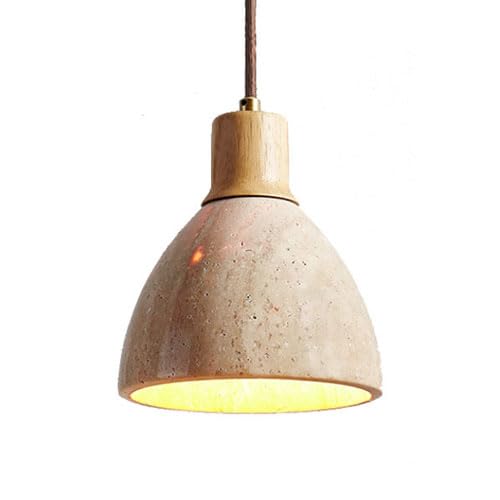 Suspension en bois marbré et design nordique unique, le luminaire suspendu idéal pour restaurant