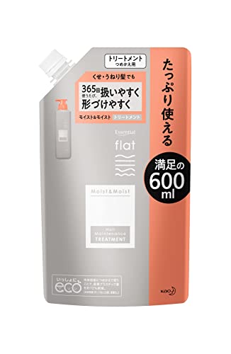 エッセンシャル flat(フラット) モイスト&amp;モイスト シャンプー つめかえ用 flat(フラット) モイスト&モイスト シャンプーつめかえ用 600ml