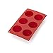 Lékué Multicavidad Muffins Rojo Molde Repostería, Silicona, 6 cavidades