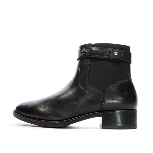 Geox Women's D Felicity Ankle Boot, Nero, 37.5 EU