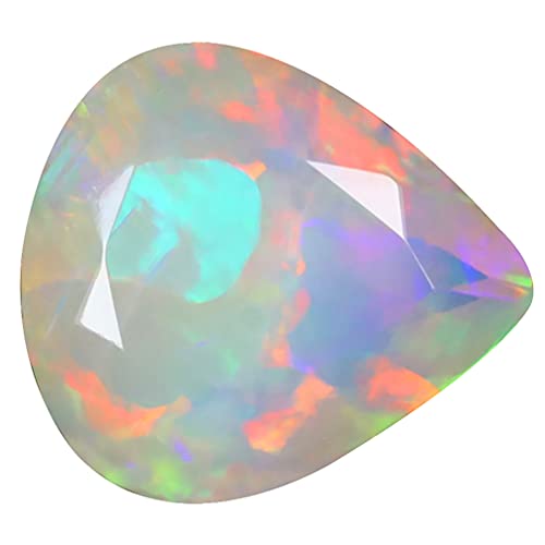 Opale arc-en-ciel éthiopienne taillée en poire de 2.48 ct à offrir pour un bijou