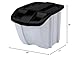 Front Flap Hopper Bin, Black/Gray, 18-Gallons