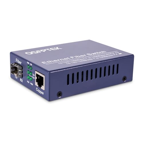 QSFPTEK Mini Unmanaged 2X 101001000Base-T RJ45 to 1000Base-X SFP Gigabit Ethernet to Fiber Media Converter AC 100V~240V or DC 5~12V Optional product thumbnail 12
