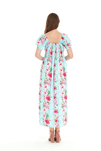 Image of Hawaii Hangover Family Matching Clothes, Pink Hibiscus Vine Turquoise | Family matching Hawaiian outfits, Pink Hibiscus Vine Turquoise, lightweight rayon, machine washable, tropical floral print
