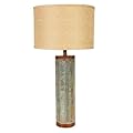 Sunnydaze Cylinder Slate Indoor Table Lamp - 31" H - Tall Rustic Stone Lamp with Copper Accents - Plug-in Electric