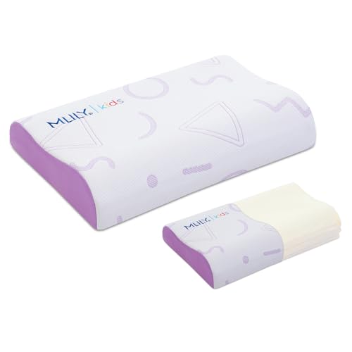 MLILY Kids Memory Foam Pillow, 12x20, CertiPUR-US, Purple