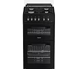 HDG5GCB 50cm Gas Cooker with Double Oven, Gas Hob, Grill, Enamel Interior, Easy Clean, Black