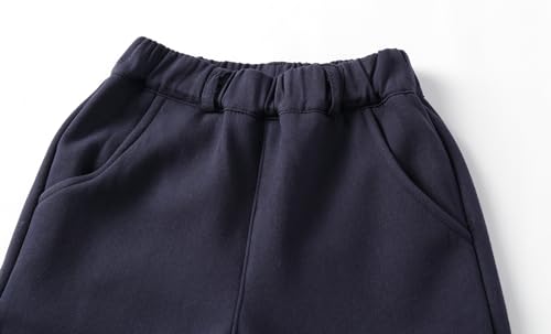 LittleSpring Boys Uniform Pants Fleece Lined Warm Winter Chino Pants3