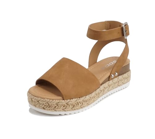 Image of Soda Little Kids /Children /Girls Topic-IIS Espadrille Flatform Wedge Open Toe Sandals