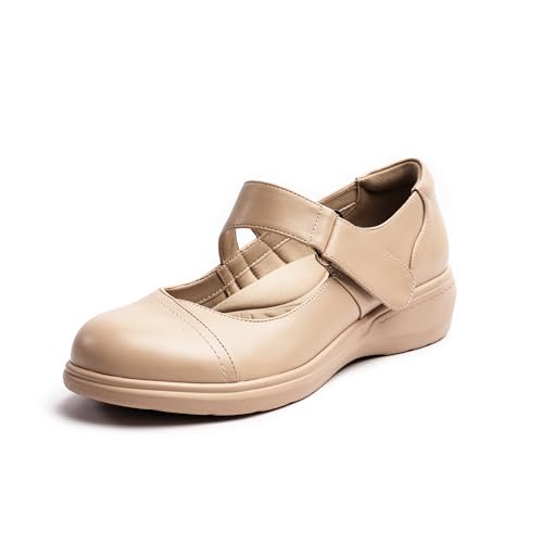Top 10 Best Mary Jane Shoes for Plantar Fasciitis Reviewed 14 Women's Mary Jane Shoes with Arch Support, Closed Round Toe Mary Jane Flats for Women, Nude Flats, Comfortable Dress Shoes for Work Office Casual Walking Size 8