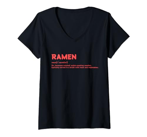 Funny Ramen Definition For Japanese Food Lover V-Neck T-Shirt