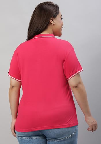 Image of Wear Your Opinion Women's Plus Size Tipped Collar Neck Polo Tshirt
