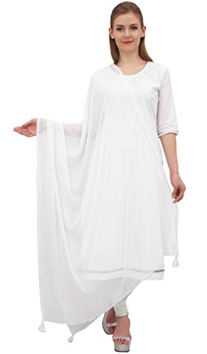 Neck Wrap Chiffon Tassel Summer Dupatta Women Long Stole Scarves4