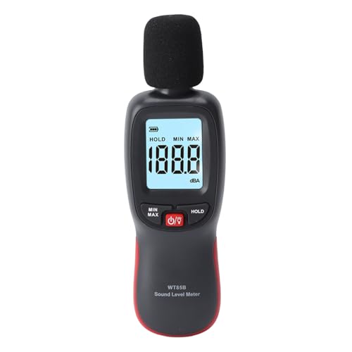 Gearwell Sound Level Meter, 30 to 130dB Bluetooth Noise Tester with LCD Display, Digital Decibel Meter A Weighting, Noise Level Meter with Data Hold Function
