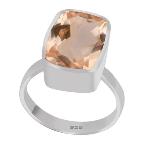 Bagues en argent sterling 925 avec morganite - Meadows Cover