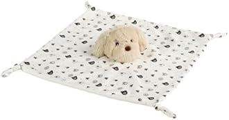 CREVENT Gift Set for Newborns -Diaper Caddy Organizer Basket with 2 Blankets, 1 Taggie, 1 Lovey, 3 Socks，1 Gift Bag with Ribbon - Welcome Essential Baby Shower (Neutral