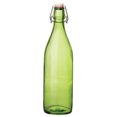 Bormioli Rocco Giara Green Glass Swing Top Bottle