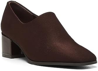 Donald Pliner KEESA Mid Heel Pump – Stretch Fabric Shoes Dress, Booties, Ankle Boots for Women, Dark Brown, 8.5 | Image 6