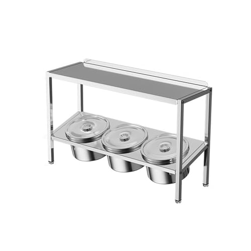 Vassoio da Portata a Parete in Acciaio Inox - Facile Accesso agli ingredienti e Dispenser di condimenti per Cucina, Ristorante e casa.
