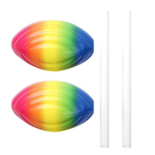 SKVM 2 gobelets en plastique + 2 balles de rugby mousse jeu