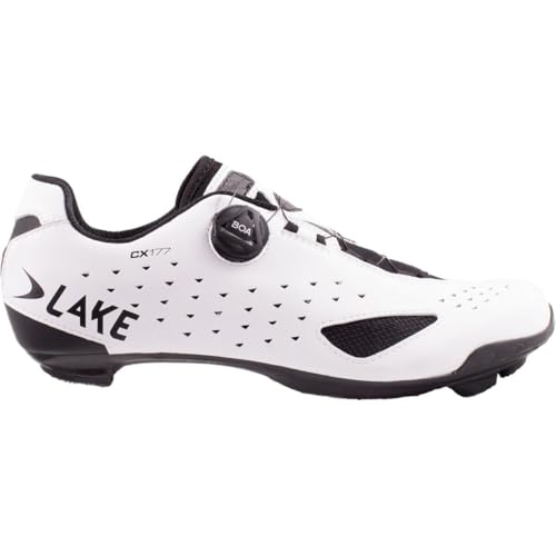 Lake Cx177 Cycling Shoe - Men's White/Black, 46.0