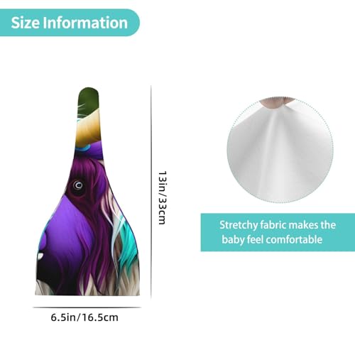 Newborn Baby Hat, Colorful Cow's Head Print Soft Top Knot Beanie Cap, Cute Baby Headwear for 0-6 Months4