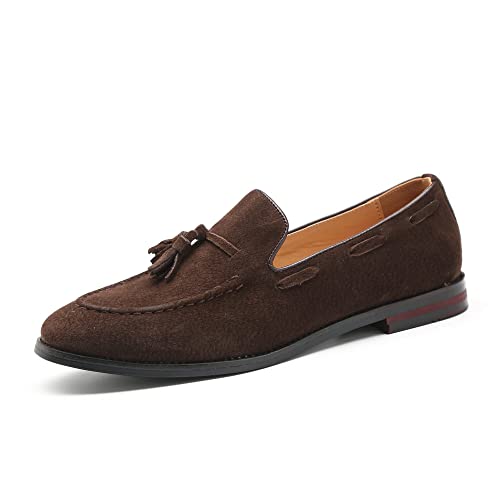 MANLADUO Mocassins pour homme en daim style britannique...
