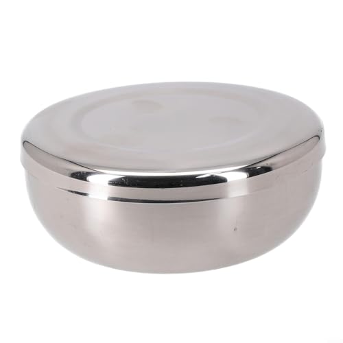 Floweringbeter Cuenco de arroz al vapor de acero inoxidable con tapa, accesorio esencial de cocina