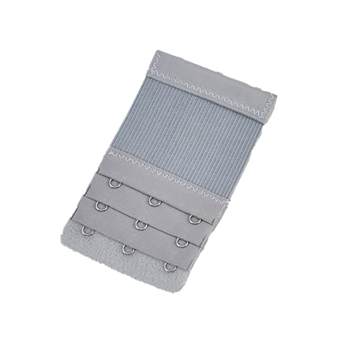 AMSLSIU Sangle d'extension Soutien-Gorge Extender Boucle Respirante 3 rangées 3 Crochets Multicolore allongé Remplacement sous-vêtements intimes, Gris Argent