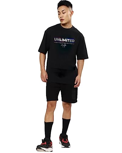 Image of Mens Oversized Printed Half Sleeve Branded Cotton T-Shirt for Mens || Back Printed t Shirts for Men || Oversized t Shirts for Men