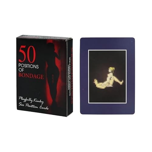 AJOHBM Jeu de 50 Cartes Con de + Divertissement, Jouets y pour Couple Accessoires Solitaire de Cartes Jeu de Chambre pour Couple-Y9D18W