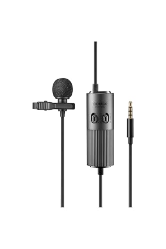 Image of Godox LMS-60G Omnidirectional Auxiliary Lavalier Microphone with Adjustable Gain (Black)