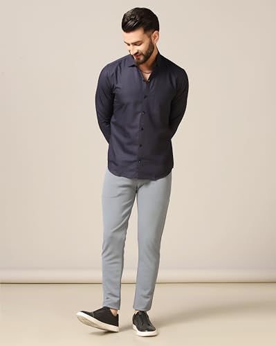 Image of TAGDO Men's Cotton Blend Full Sleeve Solid Shirt with Pocket (5169)